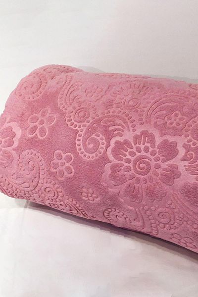 Padişah Patterned Pink Double Blanket Nishev-p000076
