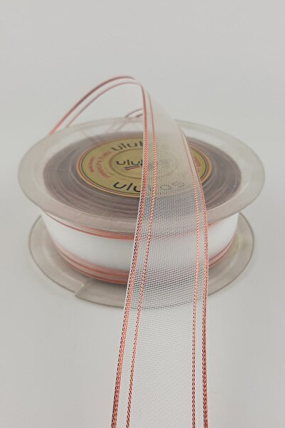 Limelia Panglică din șifon cu sclipici colorate de culoare roșie 20 m