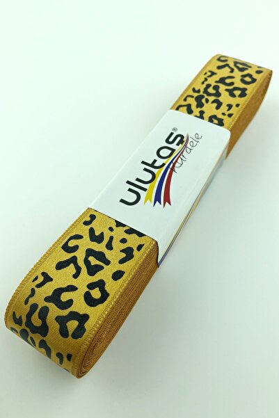 Limelia Panglică din satin cu imprimeu cu model din piele de vacă muștar înch...