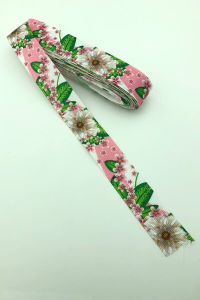 Limelia Μεγάλη κορδέλα Grosgrain με λουλούδια 10 Mt