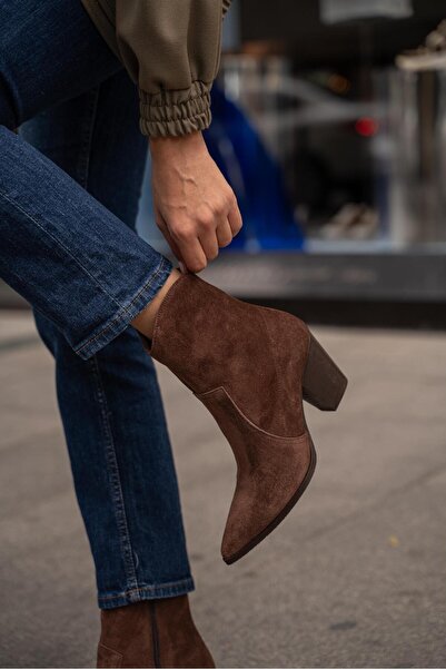 ECENİN BUTİĞİ Larissa Kahve Süet Bot