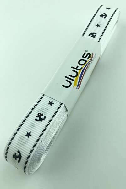 Limelia Черна панделка с мотив на котва 1,5 см