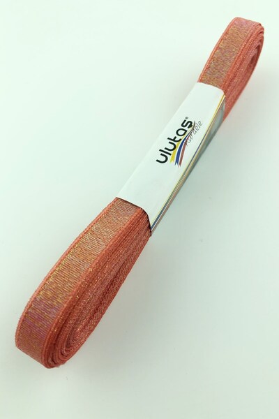 Limelia Panglică cu sclipici cu flori de rodie 1 cm