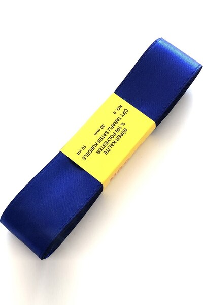 Limelia Panglică de satin albastră Saks 3 cm