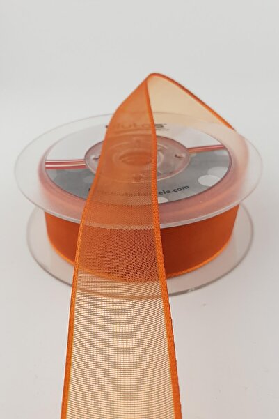 Limelia Panglică din șifon simplu portocaliu 2,5 cm 20 m