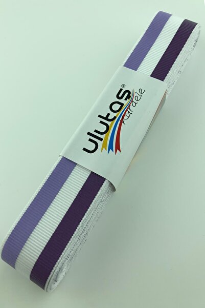 Limelia Panglică Grosgrain Mor Lila Çizgi cu imprimeu 10 m