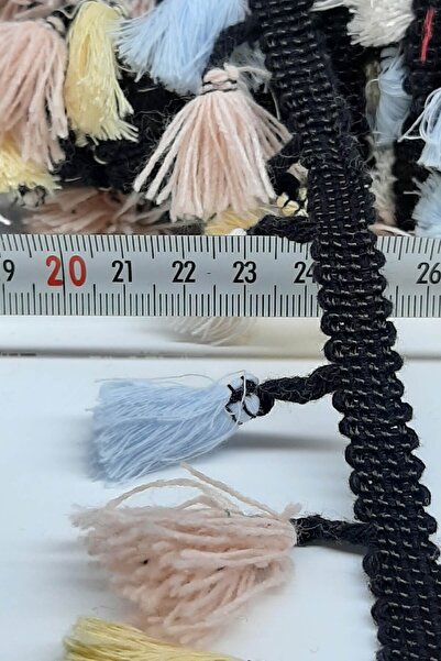 Limelia Pulbere albastru deschis galben bumbac franjuri ciucuri