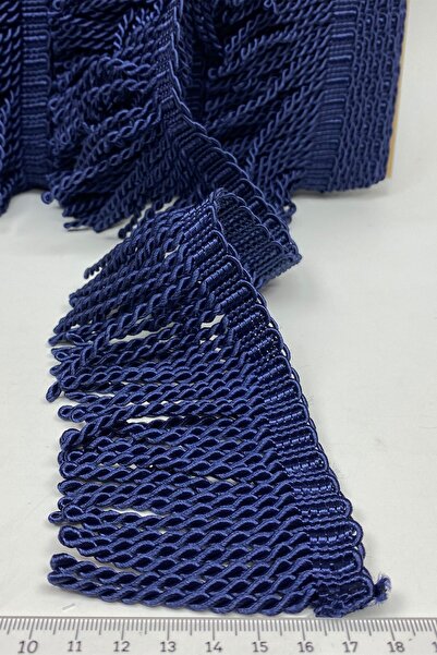 FdayAksesuar Accesoriu panglică decorativă, ciucure cu franjuri, albastru marin