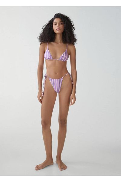 MANGO Woman Gestreifter Bikinioberteil