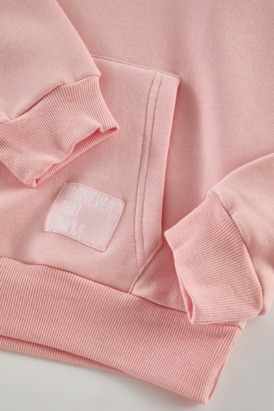 Trendyol Collection Φούτερ με κουκούλα από πολικό βαμβάκι - με ετικέτες TMNAW21SW2005