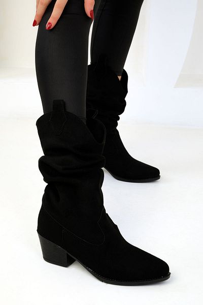 SOHO Semišové dámské boty - Black & Bootie 19588