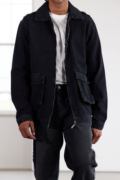 Trendyol Collection Anthracite Color - 100% Cotton Regular Fit Denim Jeans Jacket Tmnaw25Ce00003 - Limited Edition