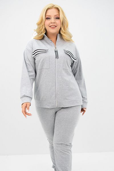 Koza Butik Анцуг с цип за големи размери - яка стойка 8133-25