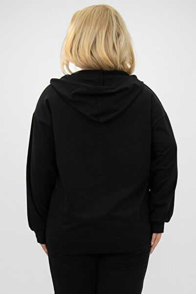 Koza Butik Анцуг голям размер с качулка - джобен детайл 8139-25