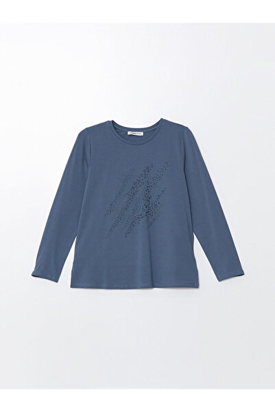 LC Waikiki LCW Bisiklet Yaka Desenli Kadın Bluz