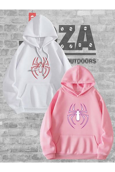 Joza Outdoors Ανδρικά και γυναικεία Lover Spider φούτερ με κουκούλα 2'li Σετ
