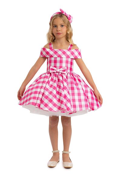Pamina Girl's Dress for 3-7 Years - Fuchia