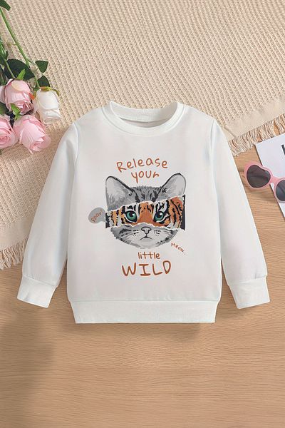 ŞAPKAKİDS Премиум детски суичър Your Little Wild Oversize - 12716