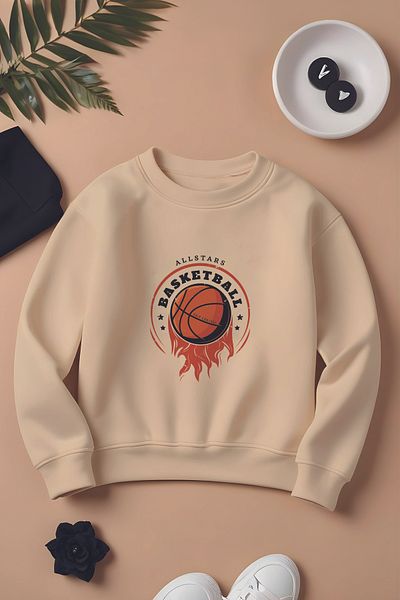 ŞAPKAKİDS Детски суитшърт със специален дизайн Allstars Basketball Oversize 12572