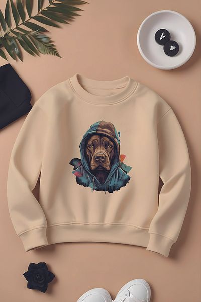 ŞAPKAKİDS Φούτερ για αγόρι με στάμπα Serious Dog 11073