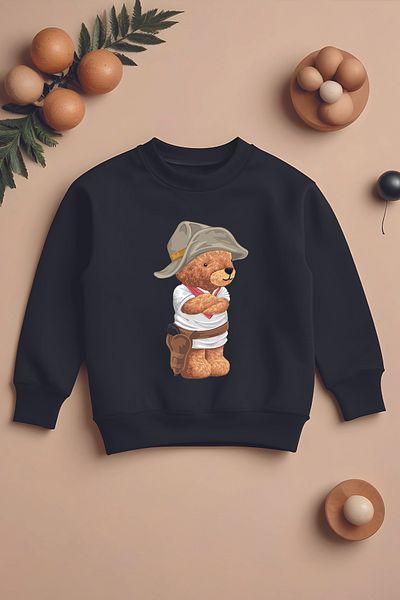 ŞAPKAKİDS Hanorac pentru copii oversize cu imprimeu Boho pirat cu design special 11021