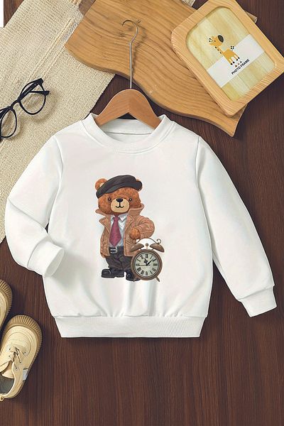 ŞAPKAKİDS Special Design Mysterious Boho Printed Oversize Children's Sweatshirt 11027