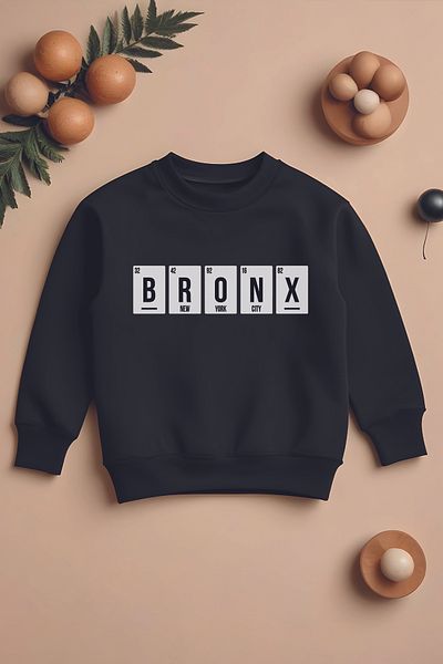 ŞAPKAKİDS Суитшърт с принт Bronx New York Oversize за момче 11072