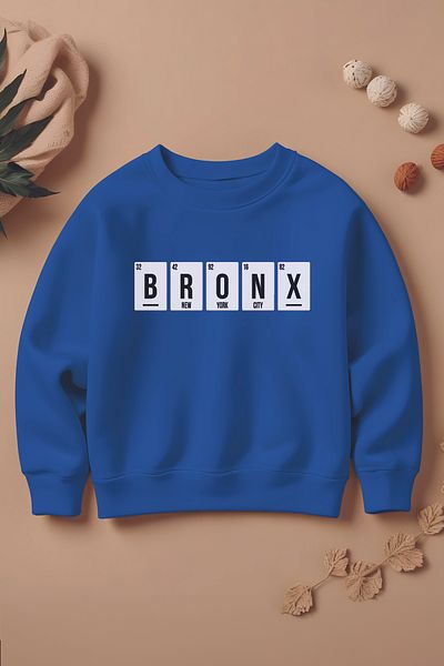 ŞAPKAKİDS Суитшърт с принт Bronx New York Oversize за момче 11072