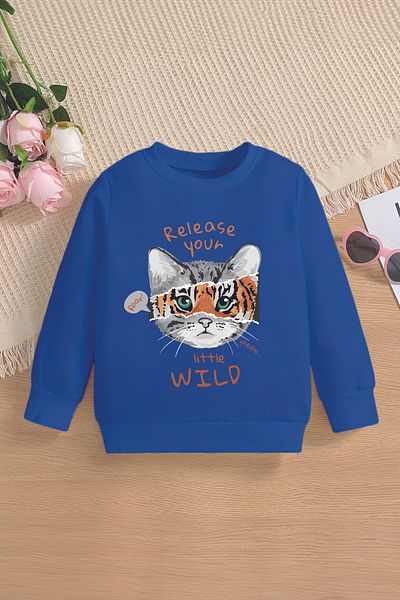 ŞAPKAKİDS Премиум детски суичър Your Little Wild Oversize - 12716