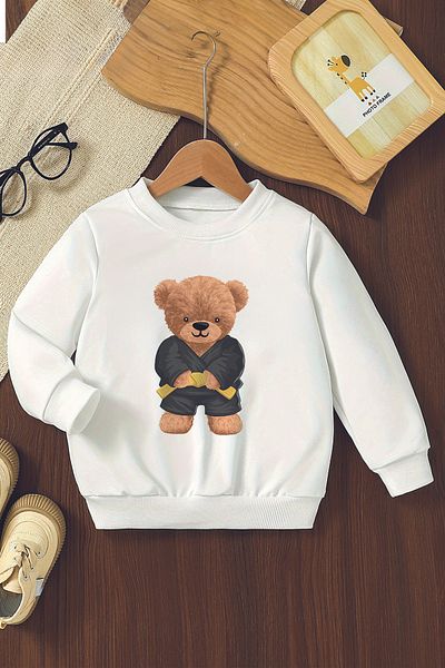 ŞAPKAKİDS Special Design Judist Boho Printed Oversize Children's Sweatshirt 11016