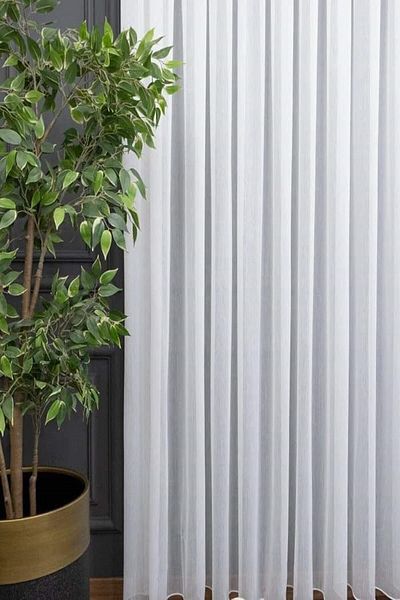 Taç Bamboo Slub Ανθεκτικό Σιδέρωμα Δεν Θέλετε Τούλι Κουρτίνα 1e 3 στρώσεων Πλισέ Τούλι