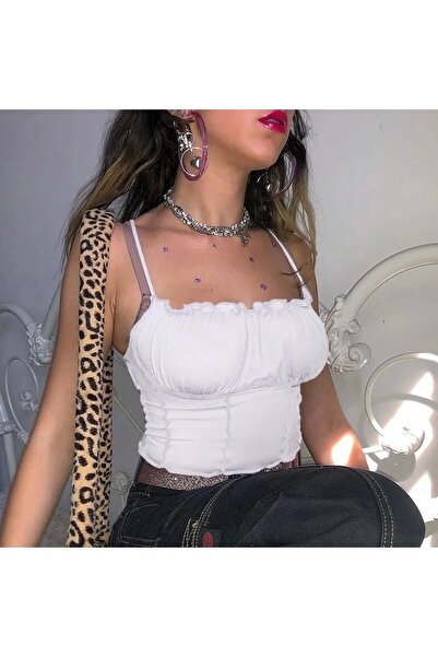 DarkellaStore Μπλουζάκι Lolita Harajuku με κορδόνια με κορδόνια