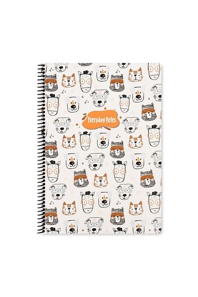 KESKİN COLOR Caiet în carouri A4 imprimat Animal Friends