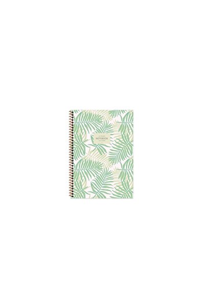 KESKİN COLOR A6 Çizgili Defter La Plume Leaves Yeşil