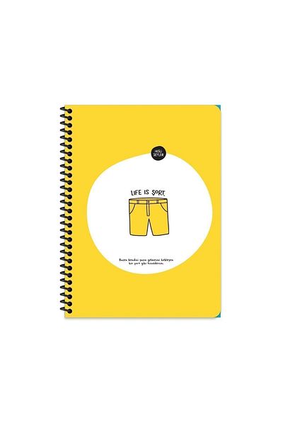 Hisli Şeyler 18.5x25 Checked Notebook - Life Is Shorts