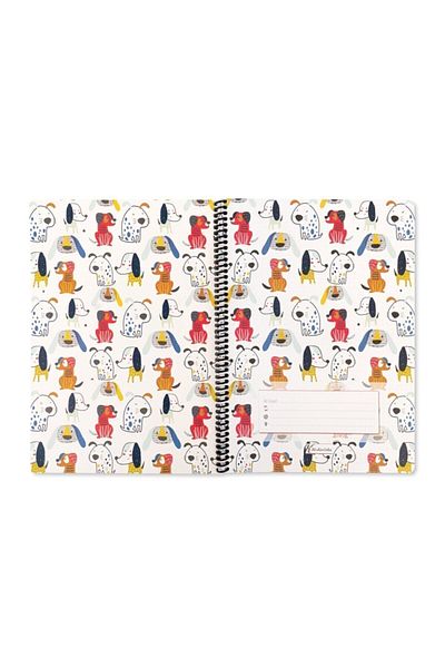 KESKİN COLOR Σημειωματάριο A4 Animal Friends Dogs Stripes