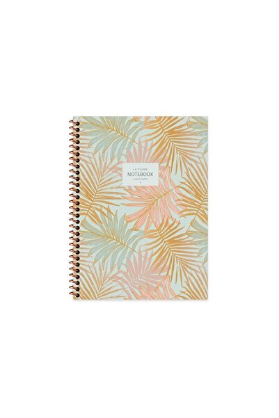KESKİN COLOR 16.5x22.5 Kareli Defter La Plume Leaves - Turuncu