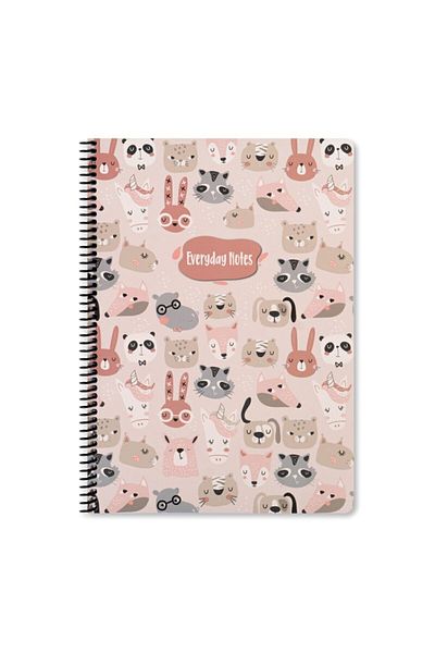 KESKİN COLOR A4 Animal Friends Animals Lined Notebook