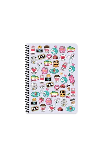KESKİN COLOR Caiet în carouri 16,5x22,5 Sweet Fun - Liliac