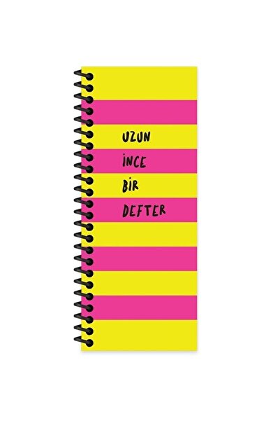 KESKİN COLOR 8x21 Düz Uzun Ince Bir Defter - Pembe