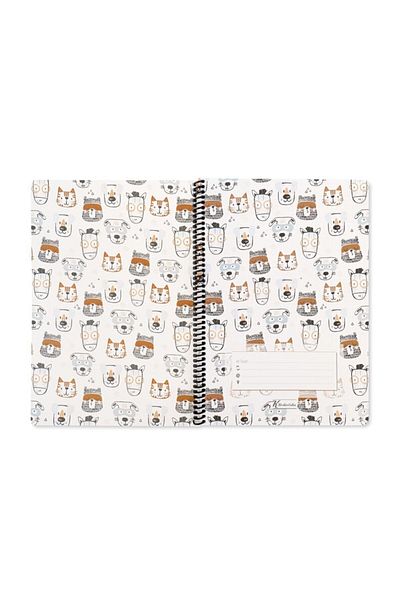 KESKİN COLOR Caiet în carouri A4 imprimat Animal Friends