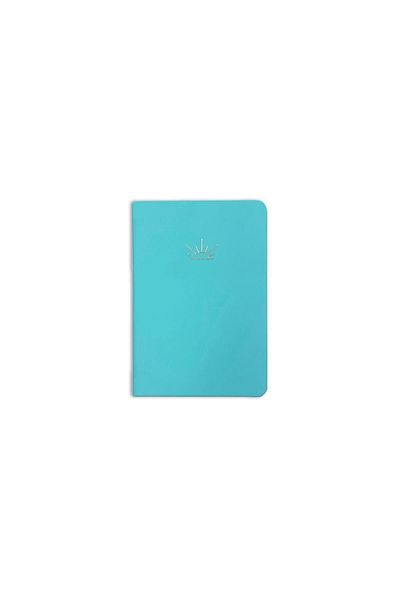 KESKİN COLOR 9x14 Thermo Leather Striped Hardcover Notebook Charm - Blue