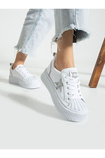 Alemdar Shoes STAR White Star Detail Women's Sneakers
