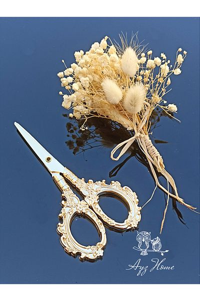 AYZ HOME Natural Dry Floral - Promise - Engagement Ribbon Scissors / Promise Engagement Tray Decor