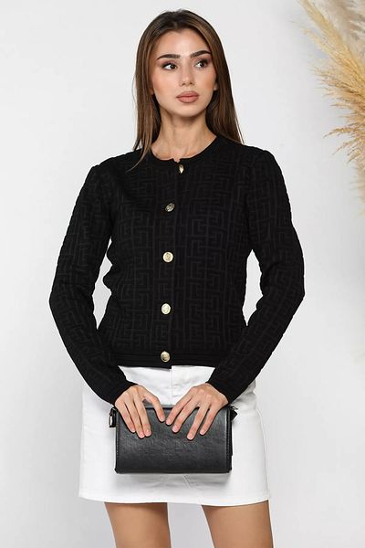 GÜLSELİ Women's Black Knitwear Cardigan