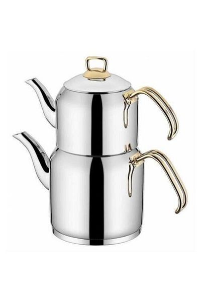 SILA Steel Steel Teapot Sahra Teapot Set Medium Size Gold White