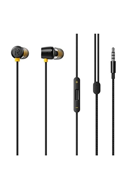 realme Orjinal Buds Mıknatıslı Kablolu Kulak Içi Kulaklık Gerçek Bass Siyah