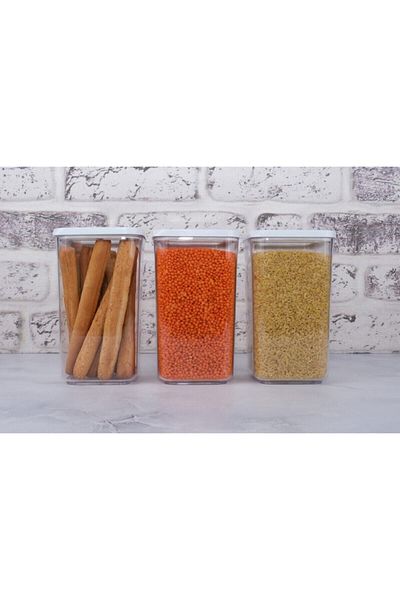 VİP AHMET Vp-184 3-Piece Square Storage Container 1200ml