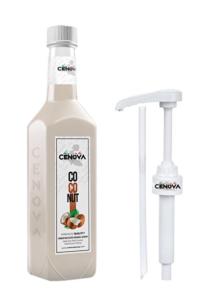 Cenova Coconut Kahve-Kokteyl Şurubu 1000 ML Gurme Seri - Pompa Dahil