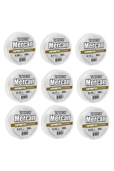 MERCAN MİSİNA كورال بلاتينيوم أبيض 300 م 250 م 200 م 1 × 1 بكرة صيد